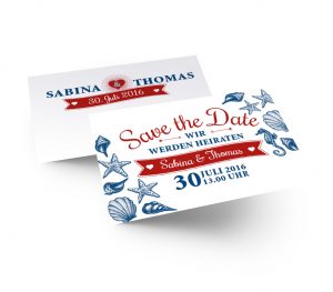 Save the Date Karte zur Hochzeitseinladung E007