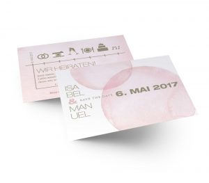 Save the Date Karte zur Hochzeitseinladung E009